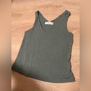 Mahina Olive V-neck Tank Top